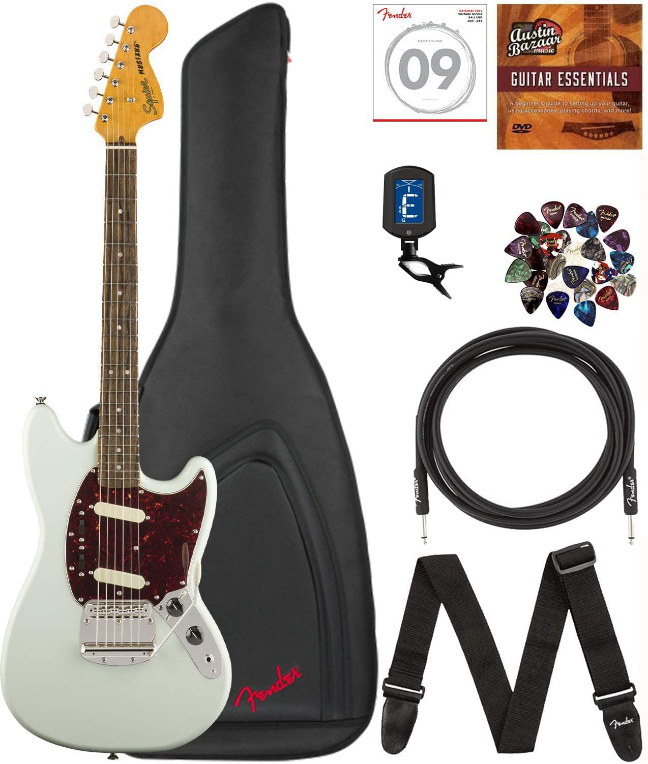 Amazon.com: Fender Squier Classic Vibe '60s Mustang - Sonic Blue